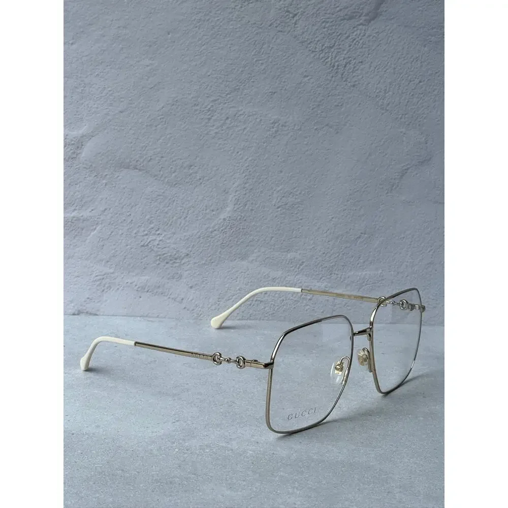 NEW Gucci GG0952O Gold Metal Oversized Square Frames